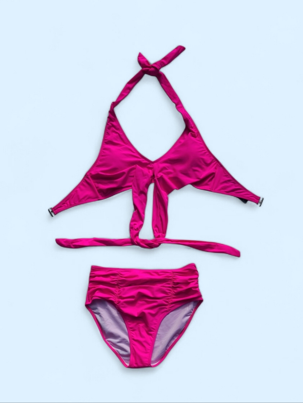 Blooming Jelly Fuchsia Tie-Front Two-Piece Swimsuit